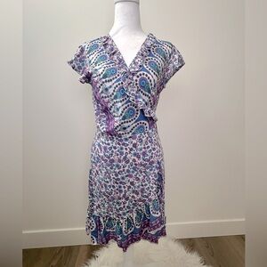 Harem Soft Cotton Floral Wrap Dress | Size S